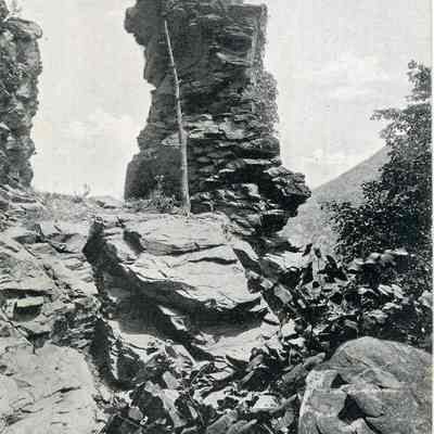 "Chimney Rock," a Rugged Mountain Sentry Near the Confluence of the Rivers
