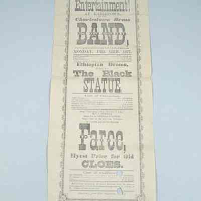 1877 poster for event at Kabletown