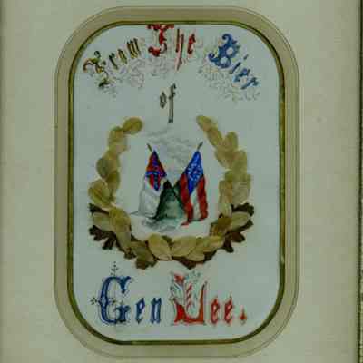 Hand-made leaf picture in honor of General Lee