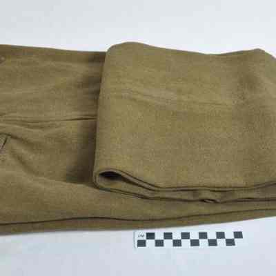 World War II olive drab brown heavy winter uniform pants
