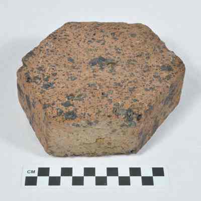 Hand made paving brick from the pavement around the old jail