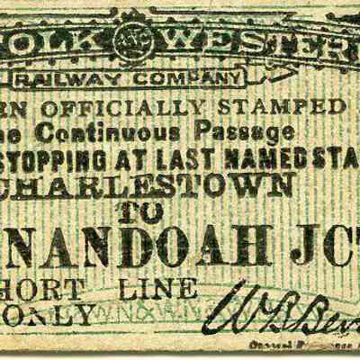 Norfolk & Western Railway ticket