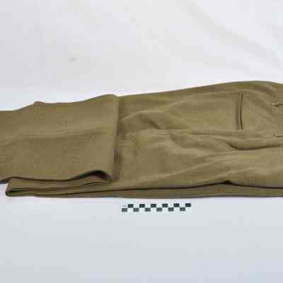 World War II OD brown winter uniform pants