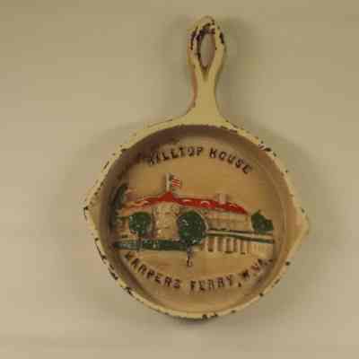 Miniature souvenir cast iron skillet from the Hilltop House