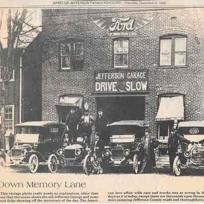 Jefferson Garage, East Liberty Street, Charles Town, 1920s