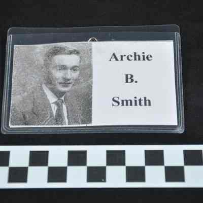 Name tag for Archie B. Smith