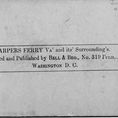 Harpers Ferry stereograph - back