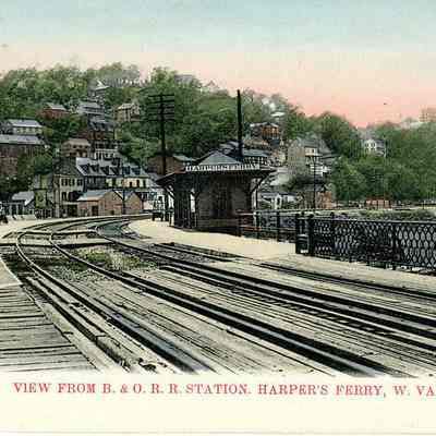 View From B. & O. R. R. Station. Harper's Ferry, W. VA.