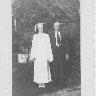 Mary & James Milton - Mary's high school graduation, May, 1946