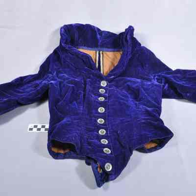 Royal blue velvet lady's jacket