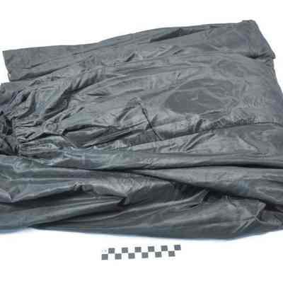 Two piece black silk dress