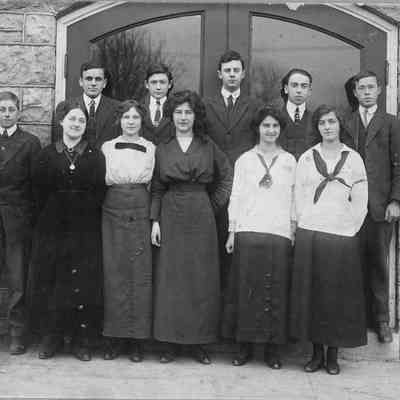 Group of school children and teachers