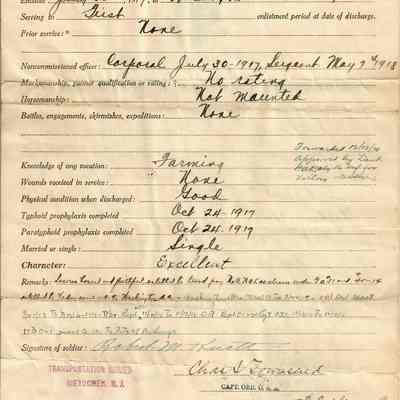 ARC712-2 Robert Knott's honorable discharge, p. 2