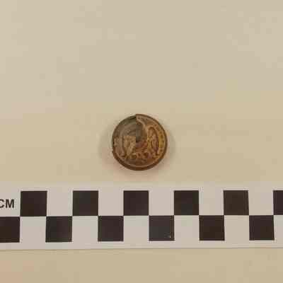 Confederate staff officer's button remnant