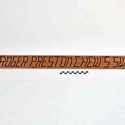 Routed wooden sign