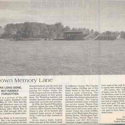 American Legion Baseball Park, 1947