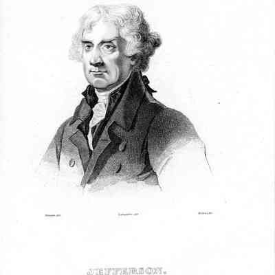 One of nine portrait prints of Thomas Jefferson
