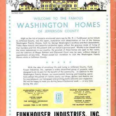 Sesqui-Centennial Booklet Back Cover