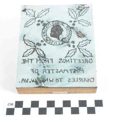 Hand carved linoleum block and printed card