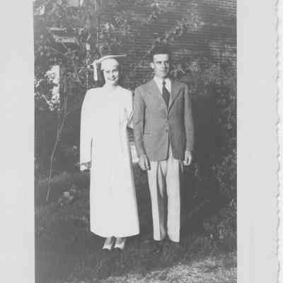 Mary & Paul Milton, Mary's high school graduation - May, 1946
