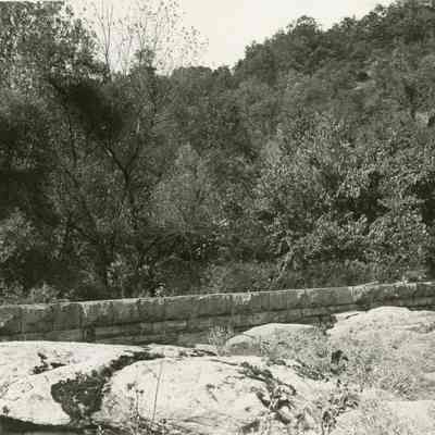 Dressed stone dam in the Potomac River at Harpers Ferry