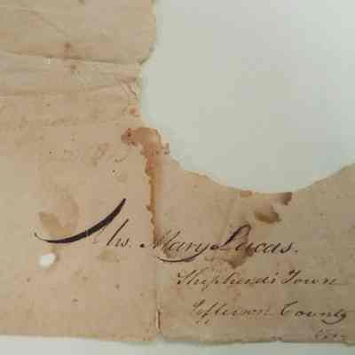LF2c Envelope for letter from Edward Lucas to Mary Lucas