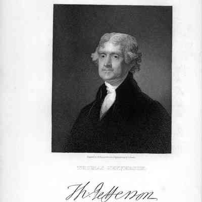 One of nine portrait prints of Thomas Jefferson