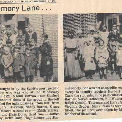 Students at Middleway Elementary School, 1928
