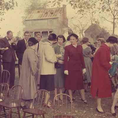 Individuals standing outside Uvilla Methodist Church (IMG3895002)