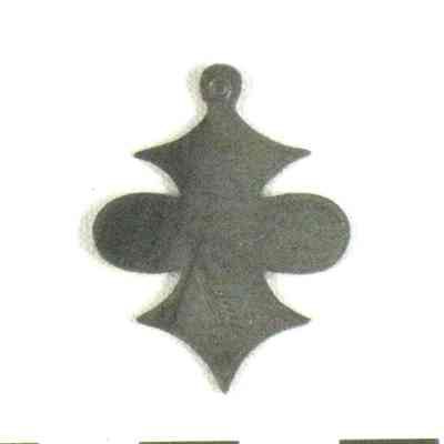 Flat, thin silver medallion