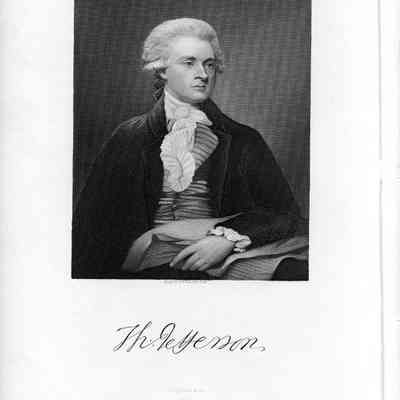 One of nine portrait prints of Thomas Jefferson