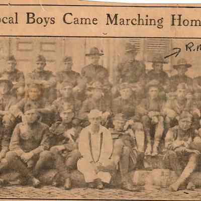 ARC712-7 Newspaper clipping of return home