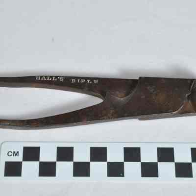 Iron bullet mold for Hall rifles