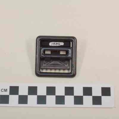 Brass buckle painted black for World War II belt