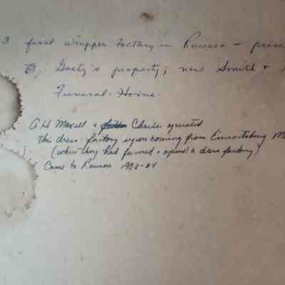 Notes on back of photo