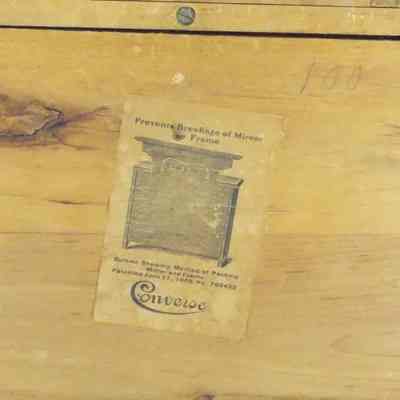 Three drawer wooden doll dresser