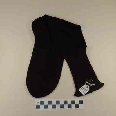 Black ankle length cotton sock