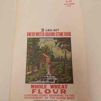 20th century paper flour bag from Feagan's Mill