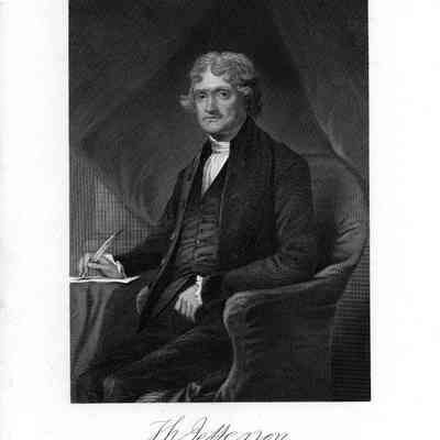 One of nine portrait prints of Thomas Jefferson