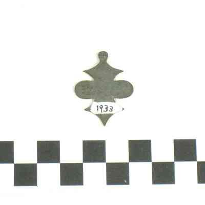 Flat, thin silver medallion