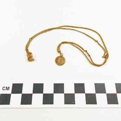 Pendant made from gold nugget, a souvenir of the gold rush of 1849