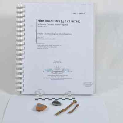 Sample of excavated material from the Hite Road Park site