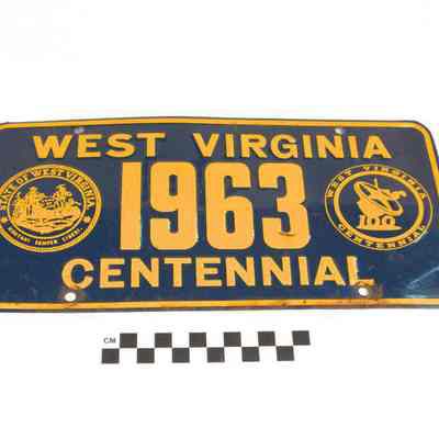 West Virginia Centennial license plate