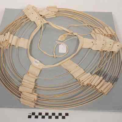 Wire hoop covered in fabric