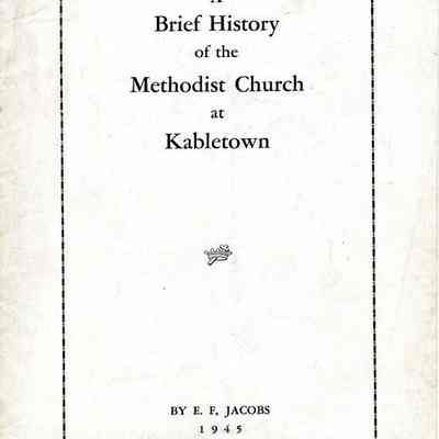 History of Kabletown Church ~ cover