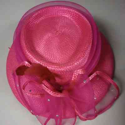Pink Church Hat with Bow