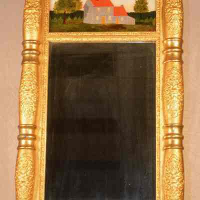 Large Adams-style, split column mirror