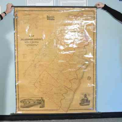 1883 map of Jefferson County, West Virginia. by S. Howell Brown.
