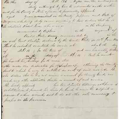 LF9 Incomplete War of 1812 oath-Robt Lucas