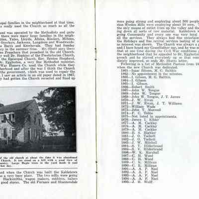 HIstory of Kabletown Church ~ pp. 2 & 3